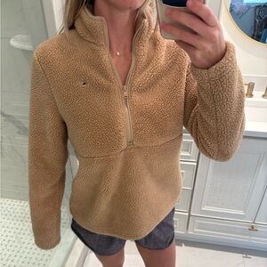 Vineyard Vines Women's Camel Teddy Jacket fleece